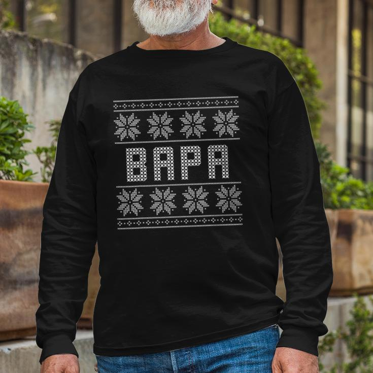 Christmas For Bapa Holiday Long Sleeve T-Shirt T-Shirt Gifts for Old Men