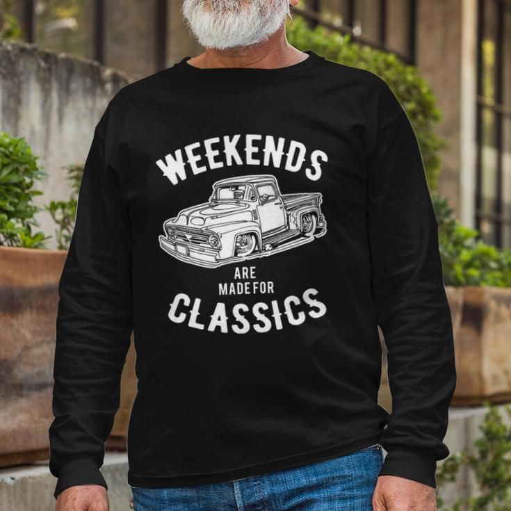 Weekend Classics Vintage Truck Long Sleeve T-Shirt T-Shirt Gifts for Old Men