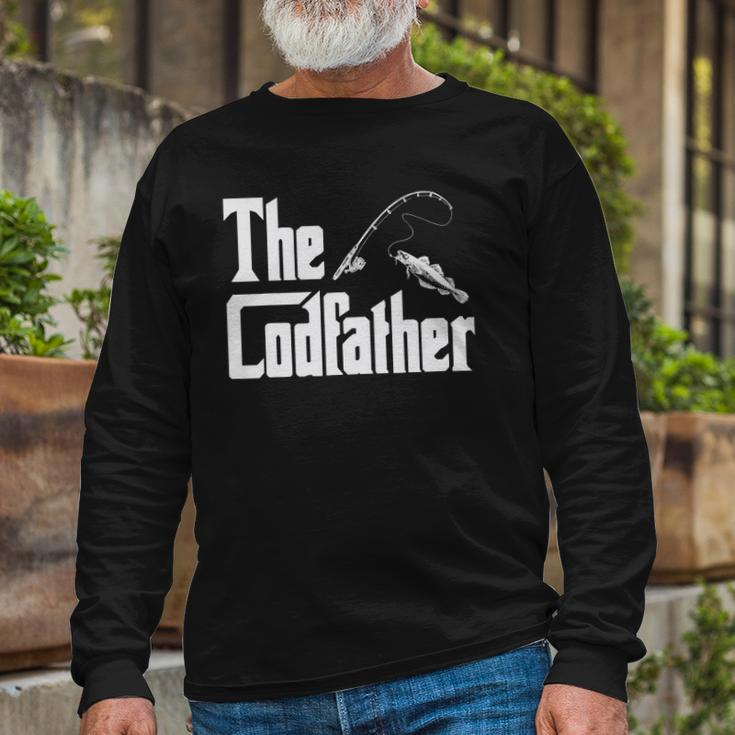 The Codfather Fish Angling Fishing Lover Humorous Long Sleeve T-Shirt T-Shirt Gifts for Old Men