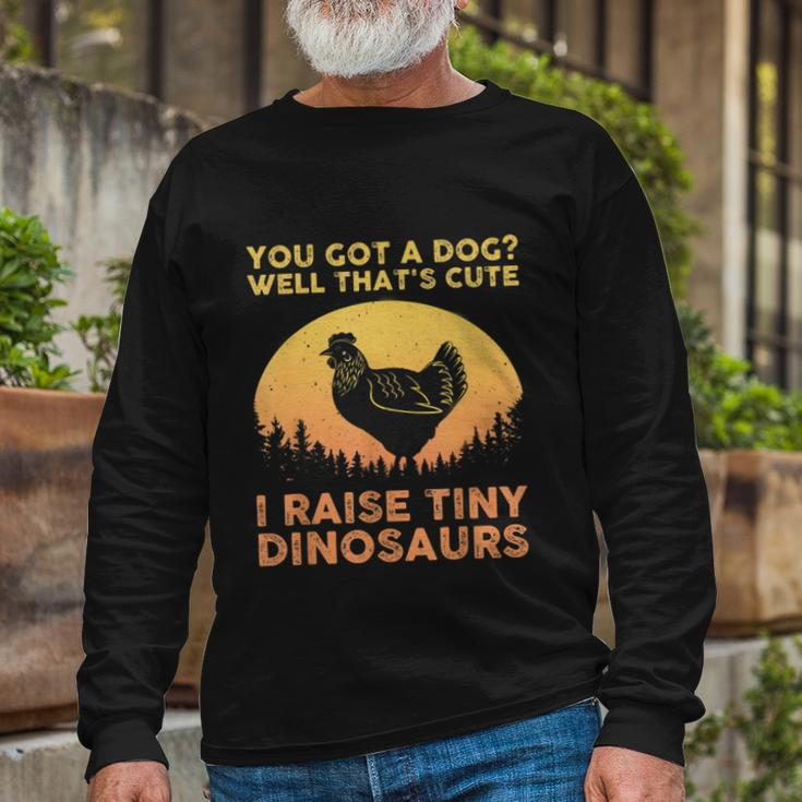 Cool Chicken Art For Men Women Poultry Chicken Farmer Long Sleeve T-Shirt Gifts for Old Men