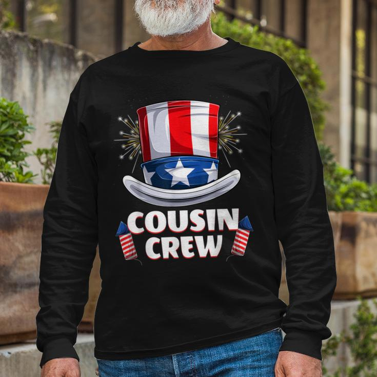 Cousin Crew 4Th Of July Matching Boys Girls Long Sleeve T-Shirt Gifts for Old Men