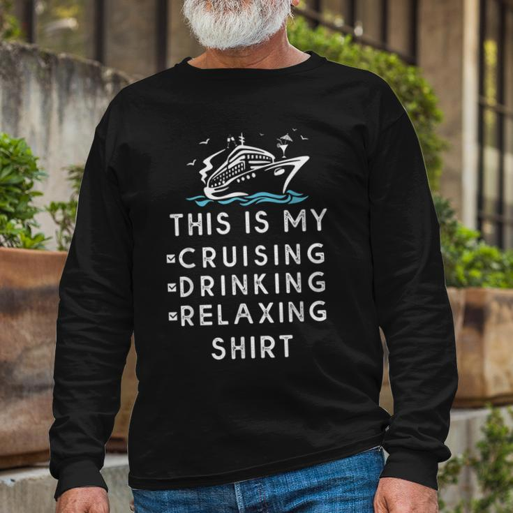 Cruise Ship Wear For Men Women & Beach Vacation V2 Long Sleeve T-Shirt Gifts for Old Men