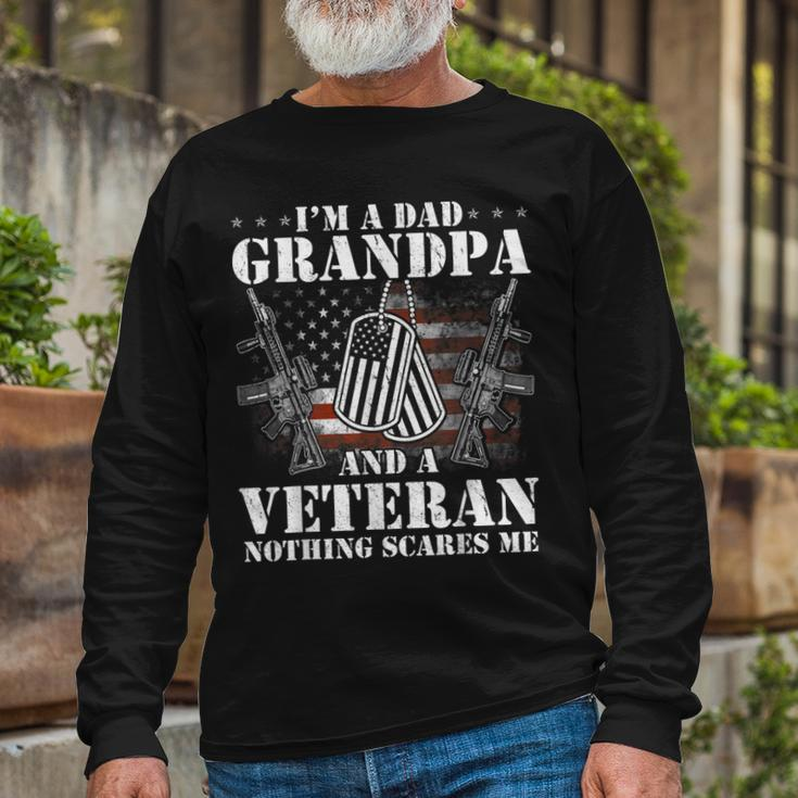 Im A Dad Grandpa Veteran Fathers Day Long Sleeve T-Shirt T-Shirt Gifts for Old Men