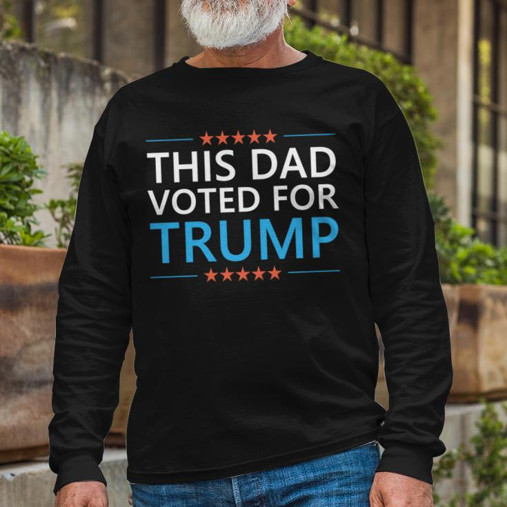 This Dad Voted For Trump 4Th Of July Fathers Day Meme Long Sleeve T-Shirt Gifts for Old Men