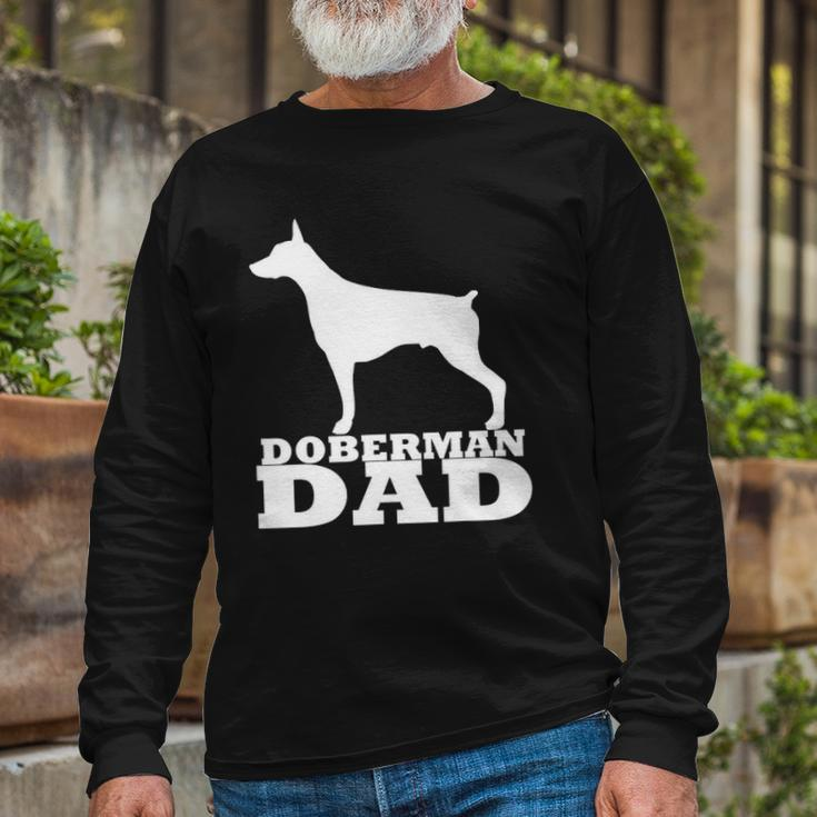 Doberman Dad Dobie Pinscher Doberman Long Sleeve T-Shirt T-Shirt Gifts for Old Men