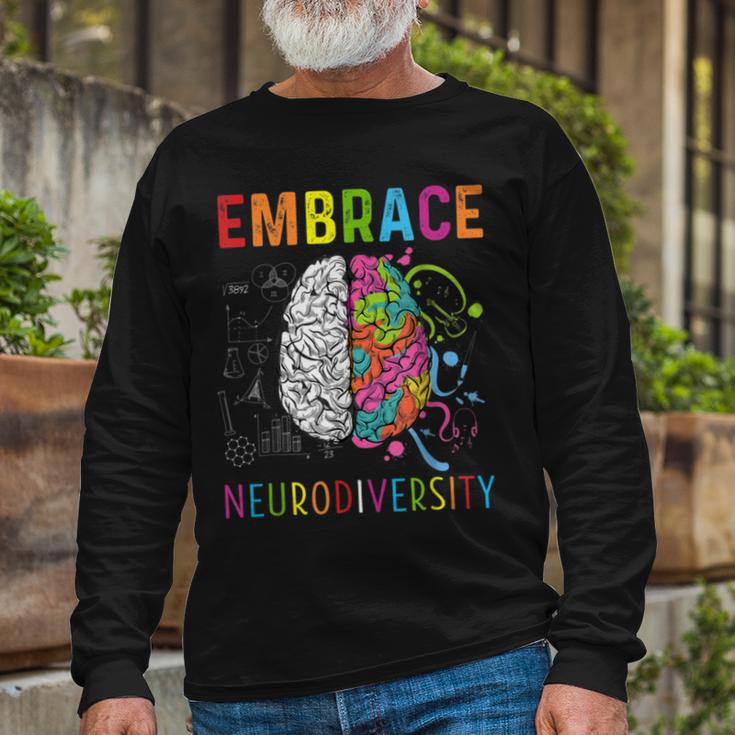 Embrace Neurodiversity V2 Unisex Long Sleeve Gifts for Old Men