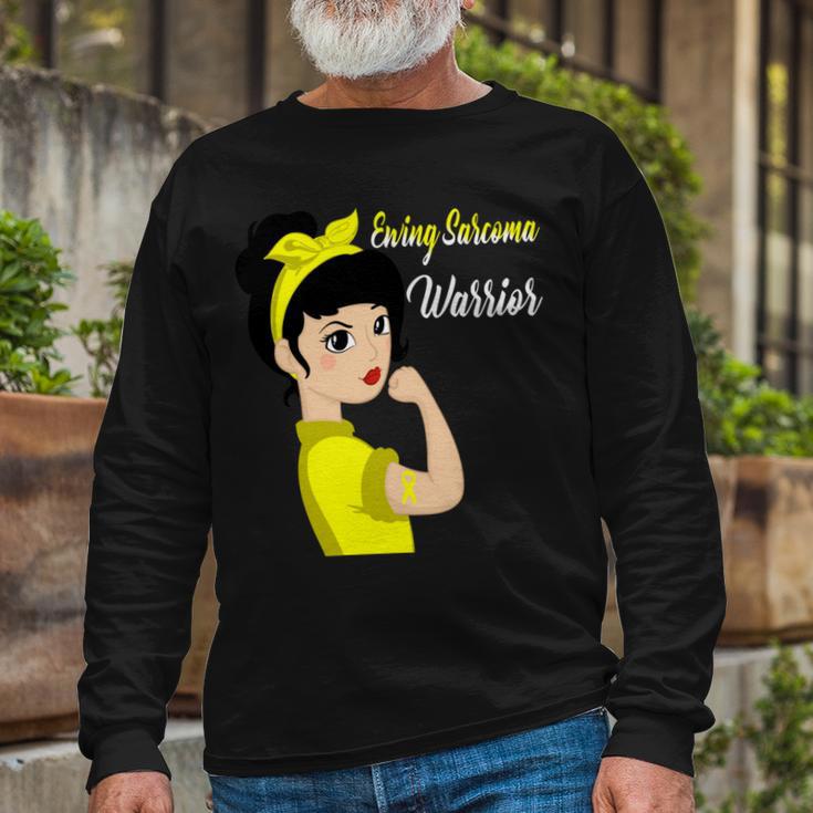 Ewings Sarcoma Warrior Strong Women Yellow Women Ewings Sarcoma Ewings Sarcoma Awareness Unisex Long Sleeve Gifts for Old Men