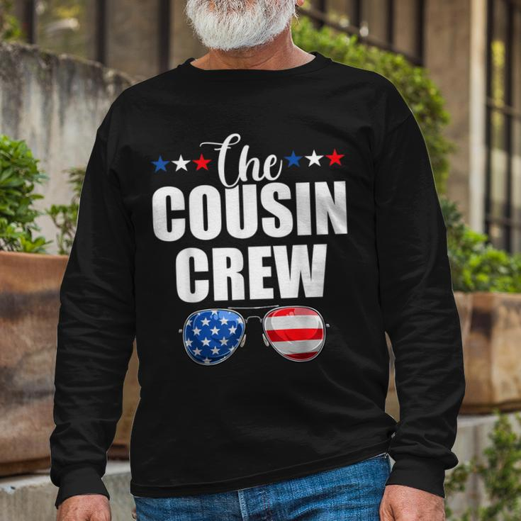 Family 4Th Of July Matching Cousin Crew American Flag Long Sleeve T-Shirt Gifts for Old Men
