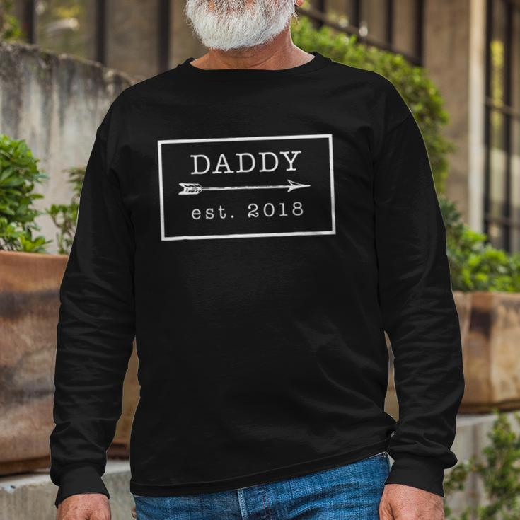 For First Fathers Day New Dad To Be From 2018 Ver2 Long Sleeve T-Shirt T-Shirt Gifts for Old Men