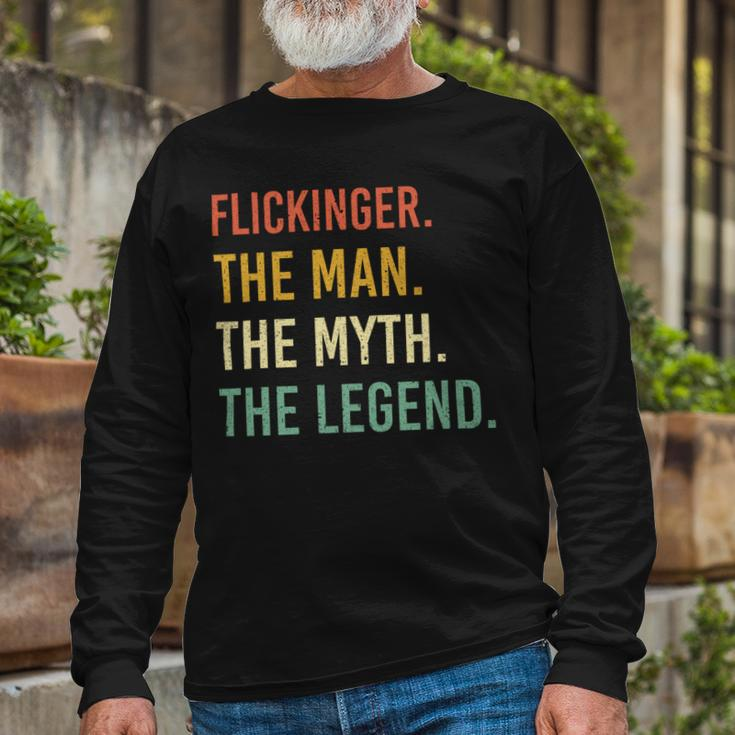 Flickinger Name Shirt Flickinger Name Long Sleeve T-Shirt Gifts for Old Men