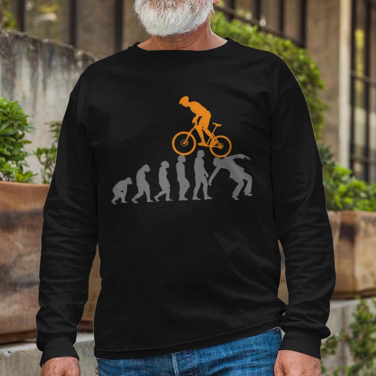 Funny Mountain Bike Evolution Biker Best Unisex Long Sleeve Gifts for Old Men