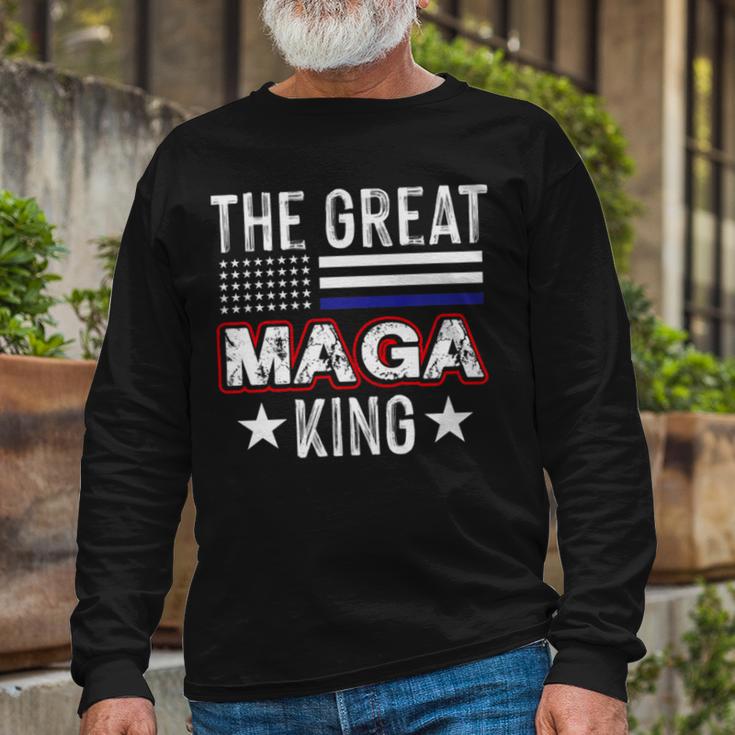 Funny The Great Maga King Trump 2022 Amp 2024 Unisex Long Sleeve Gifts for Old Men