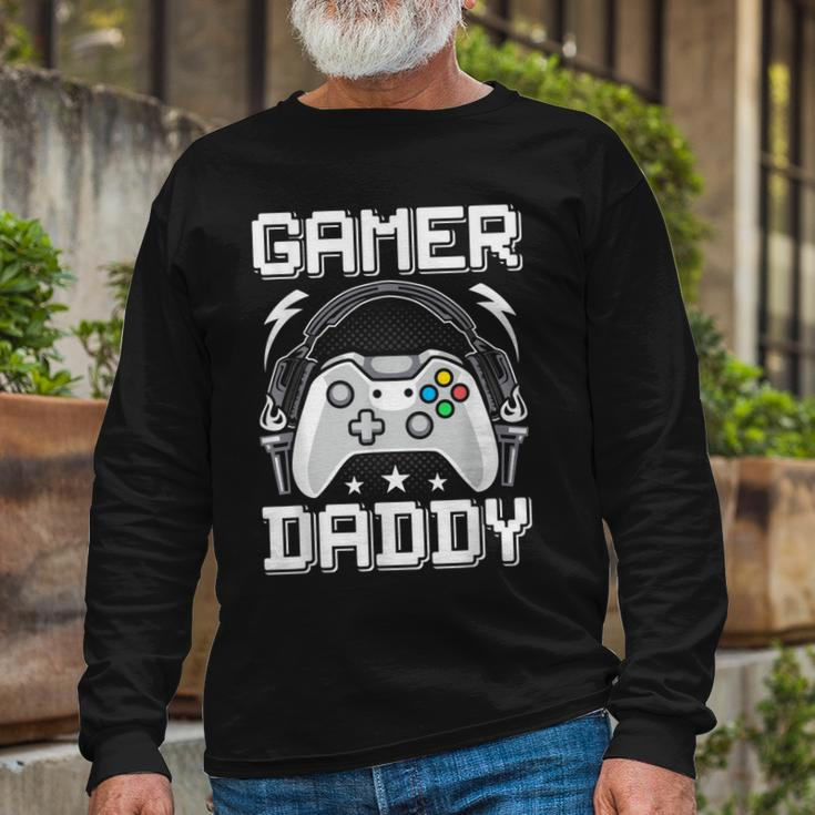 Gamer Daddy Video Gamer Gaming Long Sleeve T-Shirt Gifts for Old Men