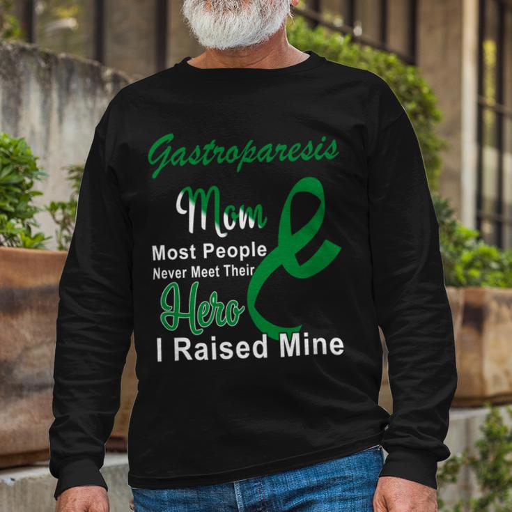 Gastroparesis Warrior Skull Women Vintage Green Ribbon Gastroparesis Gastroparesis Awareness V2 Unisex Long Sleeve Gifts for Old Men