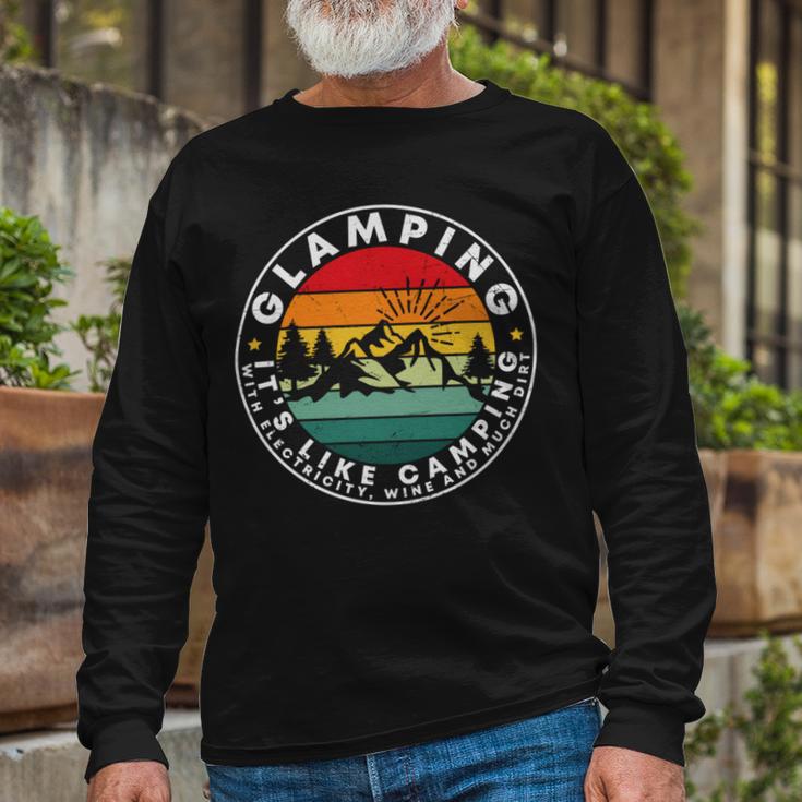 Glamping Definition Glamper Camping Unisex Long Sleeve Gifts for Old Men