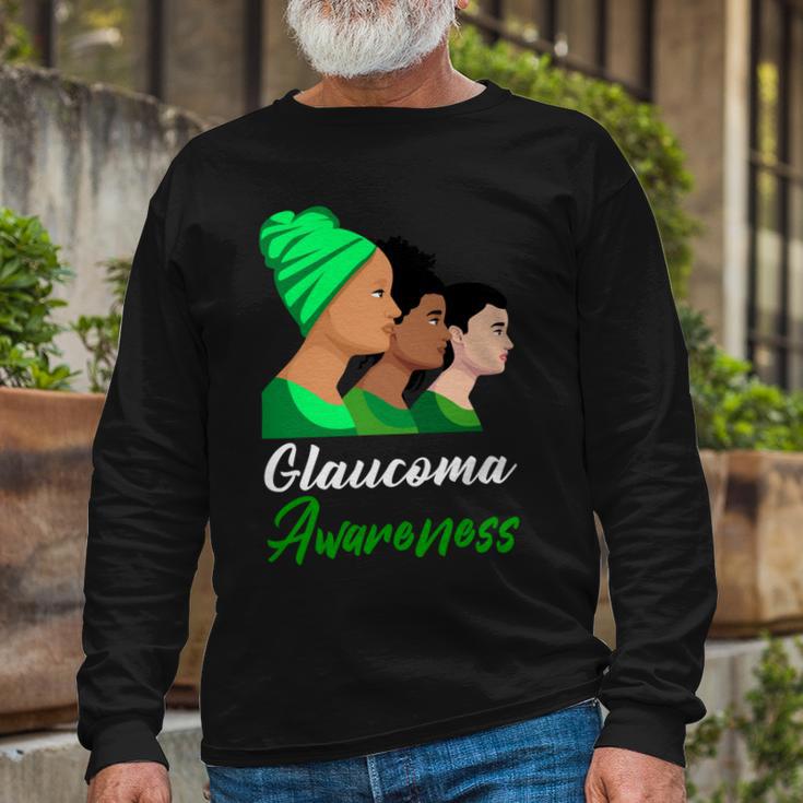 Glaucoma Awareness Green Women Glaucoma Glaucoma Awareness Unisex Long Sleeve Gifts for Old Men