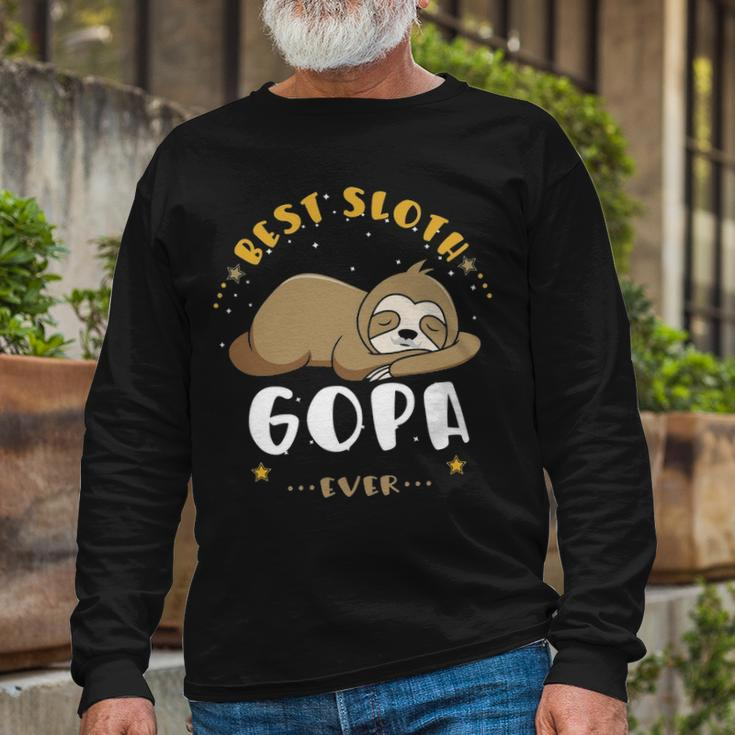 Gopa Grandpa Best Sloth Gopa Ever Long Sleeve T-Shirt Gifts for Old Men