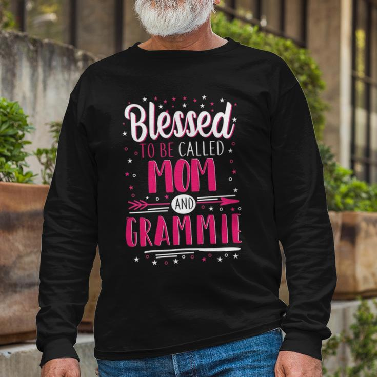 Grammie Grandma Blessed To Be Called Mom And Grammie Long Sleeve T-Shirt Gifts for Old Men