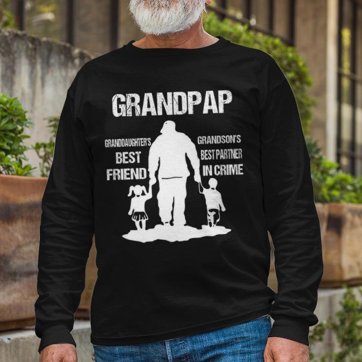 Grandpap Grandpa Grandpap Best Friend Best Partner In Crime Long Sleeve T-Shirt Gifts for Old Men