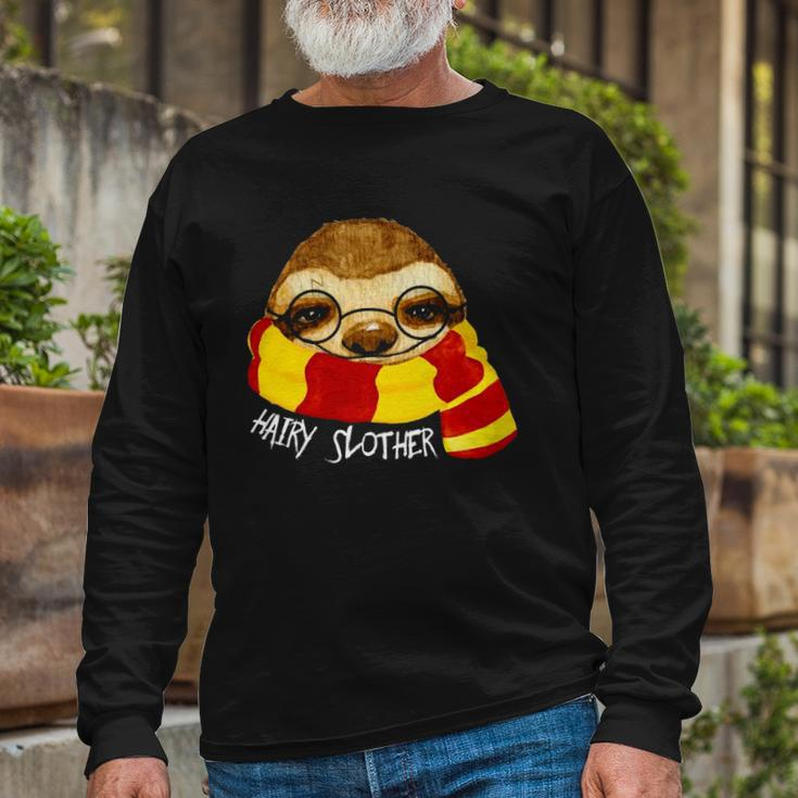 Hairy Slother Cute Sloth Spirit Animal Long Sleeve T-Shirt T-Shirt Gifts for Old Men