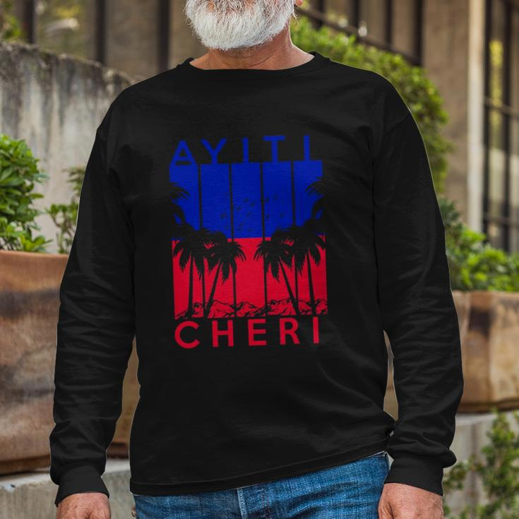 Haitian Haiti Ayiti Cheri Haiti Vacation Long Sleeve T-Shirt T-Shirt Gifts for Old Men