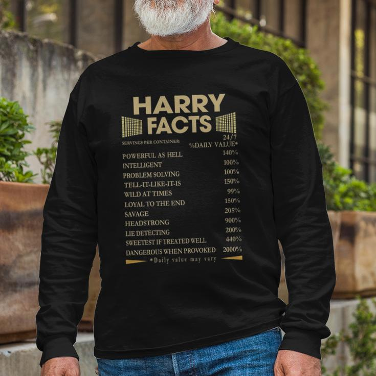 Harry Name Harry Facts Long Sleeve T-Shirt Gifts for Old Men