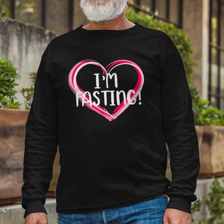Intermittent Fasting Im Fasting Long Sleeve T-Shirt Gifts for Old Men