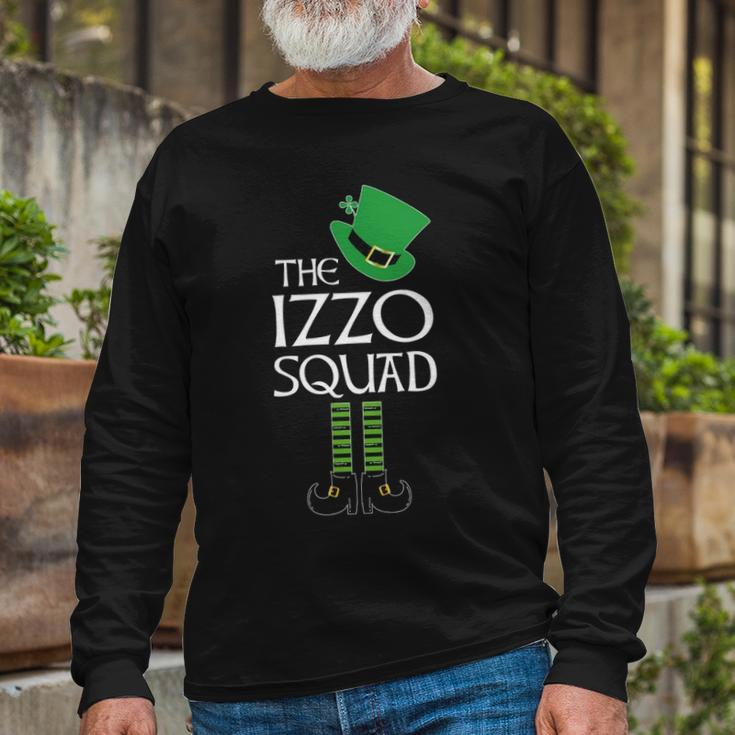 Izzo Name The Izzo Squad Leprechaun Long Sleeve T-Shirt Gifts for Old Men