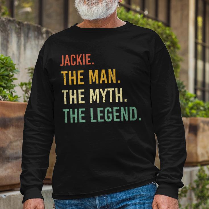 Jackie Name Shirt Jackie Name V4 Long Sleeve T-Shirt Gifts for Old Men