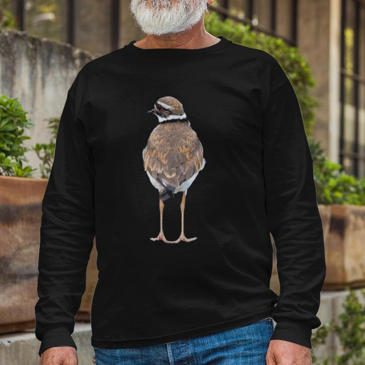 Killdeer Cute Graphic Tee Birding Bird Lover Long Sleeve T-Shirt Gifts for Old Men