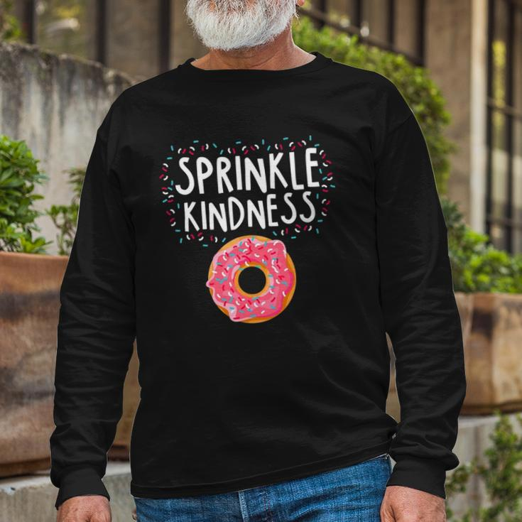 Kindness Anti Bullying Awareness Donut Sprinkle Kindness Long Sleeve T-Shirt T-Shirt Gifts for Old Men
