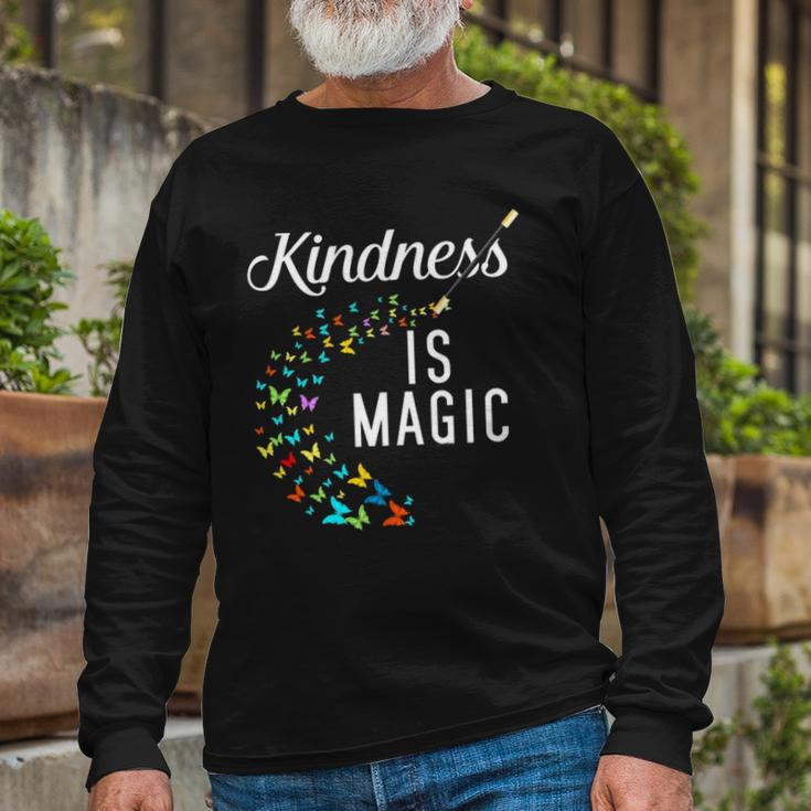 Kindness Is Magic Butterflies Kind Teacher Appreciation Long Sleeve T-Shirt T-Shirt Gifts for Old Men