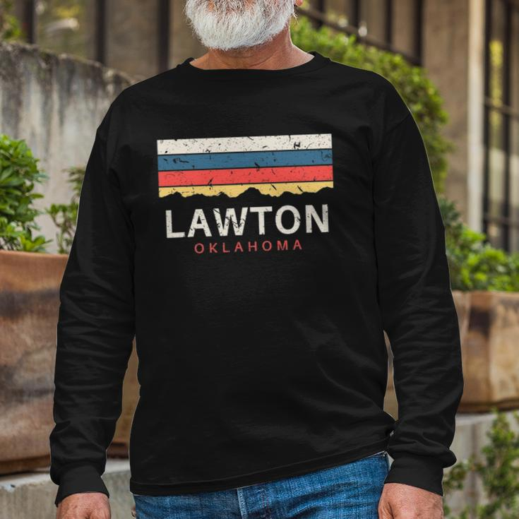 Lawton Oklahoma Vintage Souvenirs Long Sleeve T-Shirt T-Shirt Gifts for Old Men