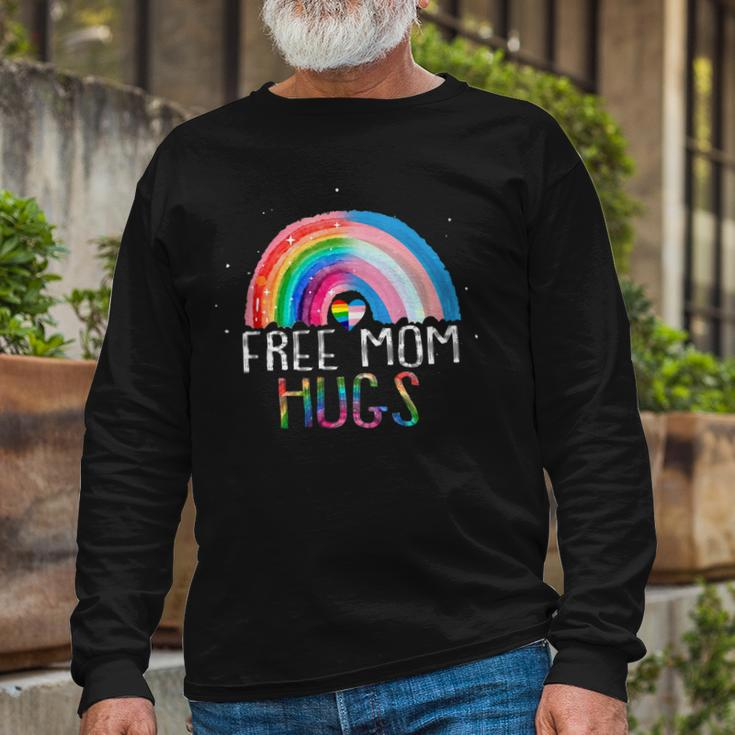 Lgbtq Free Mom Hugs Gay Pride Lgbt Ally Rainbow Long Sleeve T-Shirt T-Shirt Gifts for Old Men