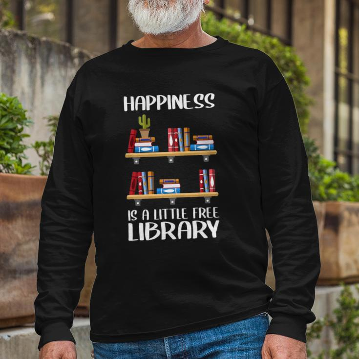 Library Cool Little Free Library Long Sleeve T-Shirt Gifts for Old Men