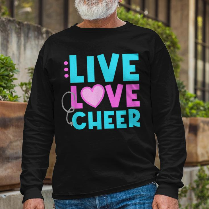 Live Love Cheer Cheerleading Lover Quote Cheerleader V2 Long Sleeve T-Shirt Gifts for Old Men