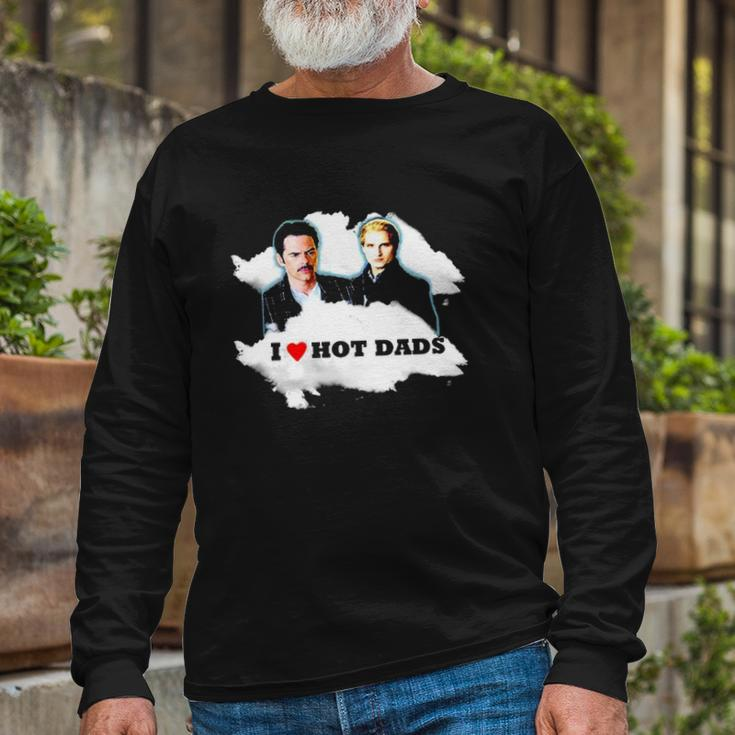 I Love Hot Dads Charlie Swan Carlisle Cullen Long Sleeve T-Shirt T-Shirt Gifts for Old Men