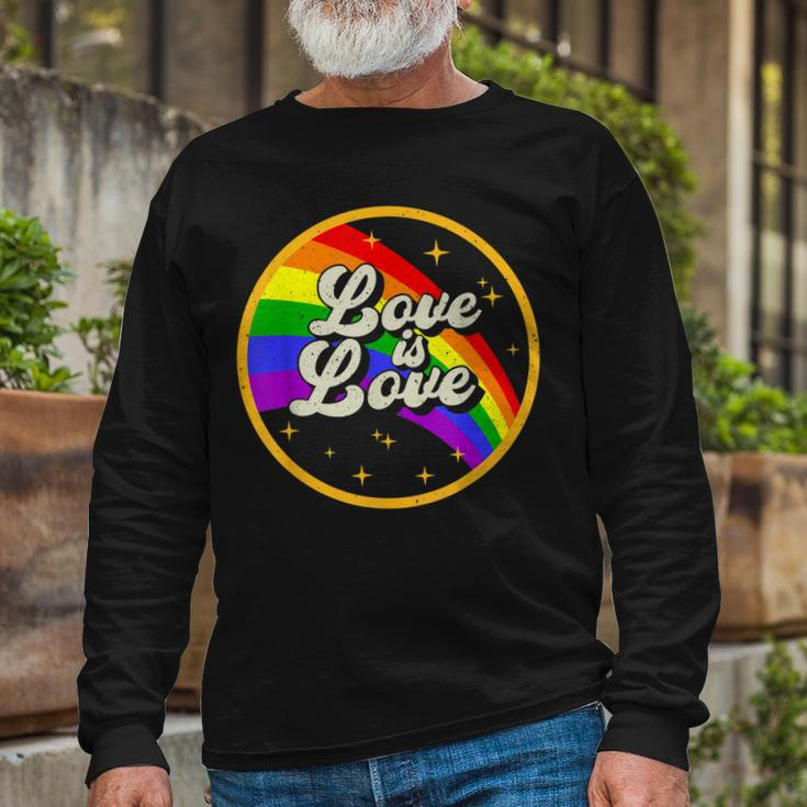 Love Is Love Rainbow Lgbt Gay Lesbian Pride Long Sleeve T-Shirt T-Shirt Gifts for Old Men
