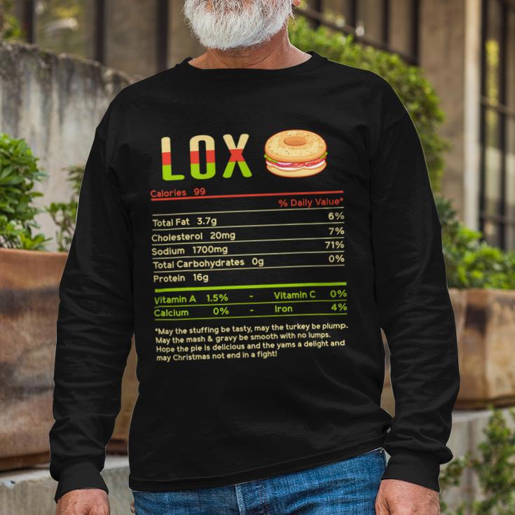 Lox Nutrition Facts Funny Christmas 12 Shirt Unisex Long Sleeve Gifts for Old Men