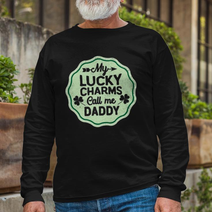 My Lucky Charms Call Me Daddy St Patricks Day Long Sleeve T-Shirt T-Shirt Gifts for Old Men
