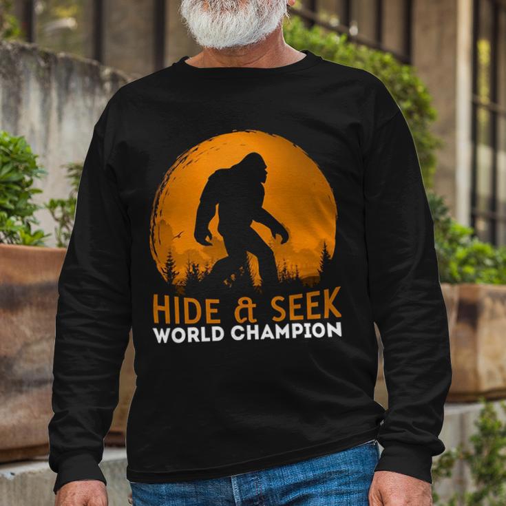 Market Trendz Bigfoot Hide And Seek Champion 405 Trending Shirt Unisex Long Sleeve Gifts for Old Men