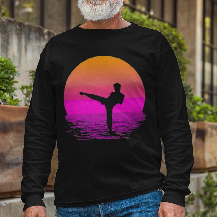 Martial Arts Womens Silhouette Retro 169 Shirt Unisex Long Sleeve Gifts for Old Men