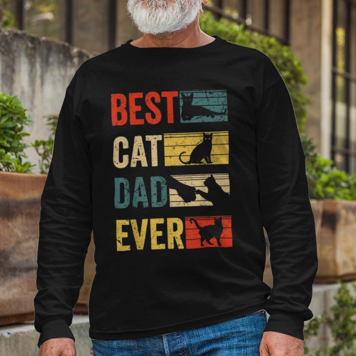 Mens Best Cat Dad Ever Funny Fathers Day Gifts 461 Trending Shirt Unisex Long Sleeve Gifts for Old Men