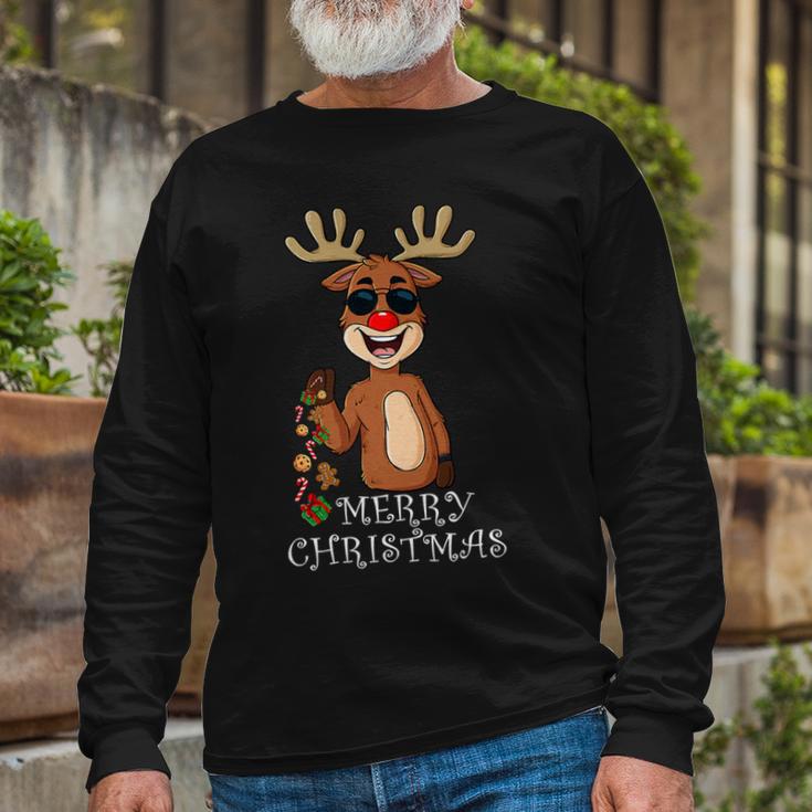 Merry Christmas Reindeer Funny Family 884 Shirt Unisex Long Sleeve Gifts for Old Men