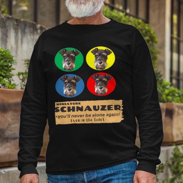 Miniature Schnauzer House Rule Cute & Loyal Dog Unisex Long Sleeve Gifts for Old Men