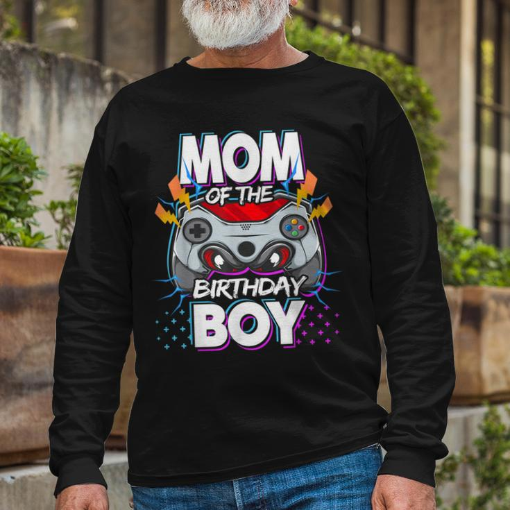 Mom Of The Birthday Boy Video Game Birthday Party Gamer Long Sleeve T-Shirt Gifts for Old Men