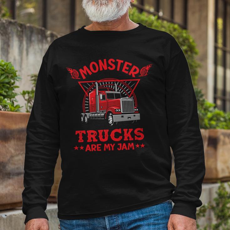 Monster Trucks Are My Jam Unisex Long Sleeve Gifts for Old Men