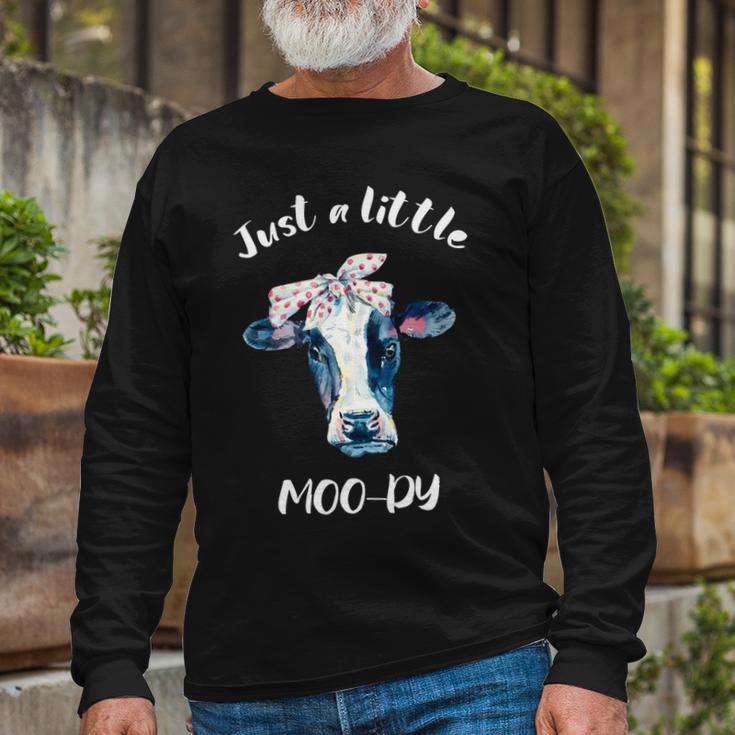 Moody Cow Lovers Farm Clothes Cowgirl Unisex Long Sleeve Gifts for Old Men