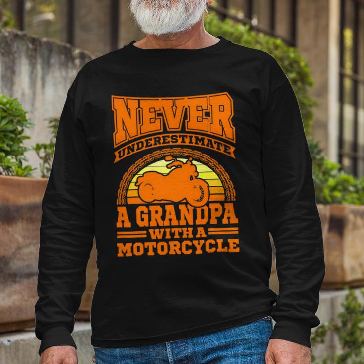 Motorcycle Grandpa Biker S Funny 499 Shirt Unisex Long Sleeve Gifts for Old Men