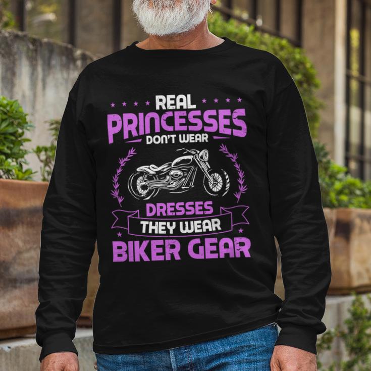 Motorcycle Real Princesses Wear Biker 483 Shirt Unisex Long Sleeve Gifts for Old Men